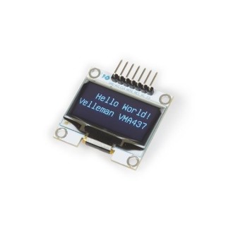 Pantalla OLED azul para Arduino de 1.3" (driver SH1106, SPI)