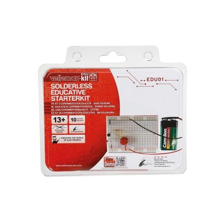 Kit de experimentación electrónica educativo sin soldadura