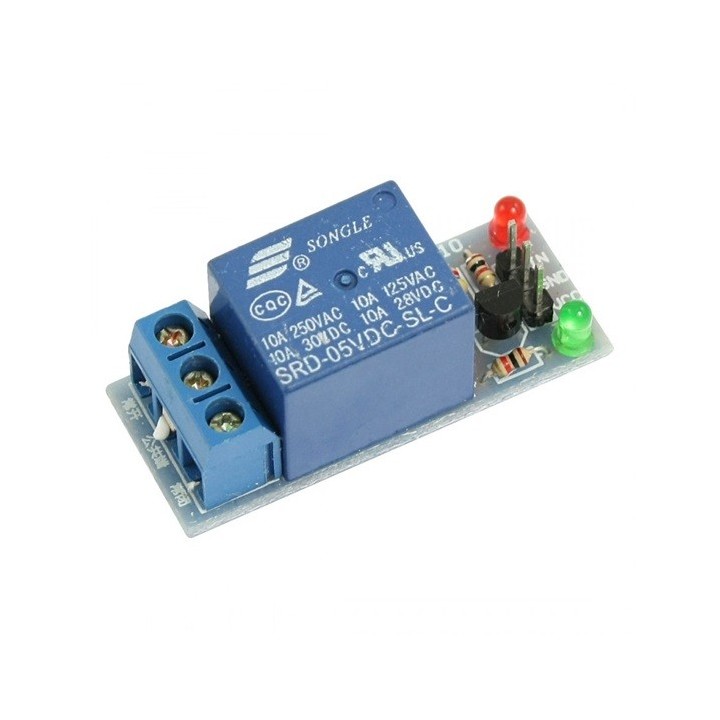 Módulo relé 5V de un canal compatible con Arduino con LEDs