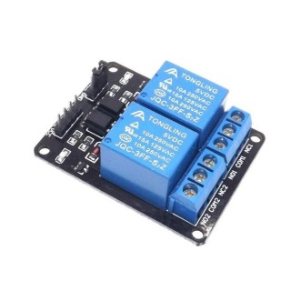Módulo relé de 2 canales y 5V para Arduino