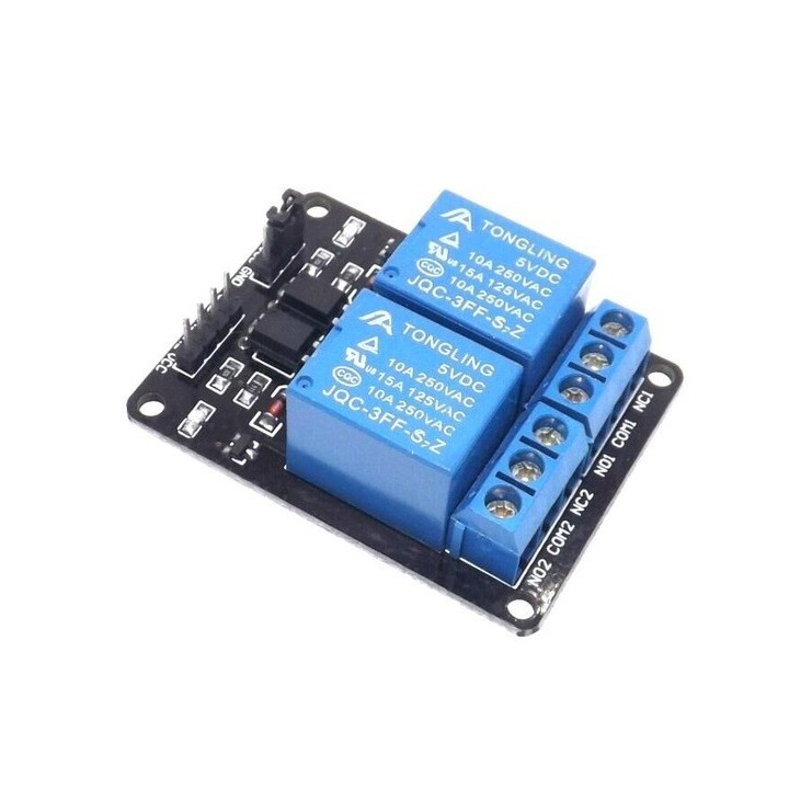 Módulo relé de 2 canales y 5V para Arduino