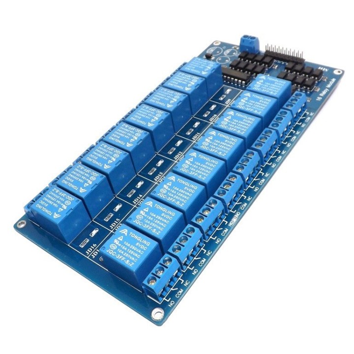 Módulo relé de 16 canales 5-12V compatible con Arduino