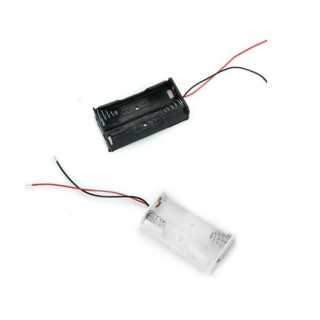 Portapilas con cable para 2 pilas AA 0 LR06 de 1,5 V