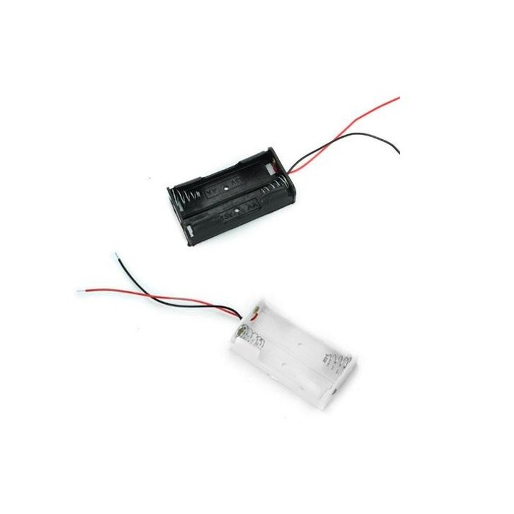 Portapilas con cable para 2 pilas AA 0 LR06 de 1,5 V