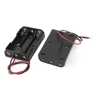 Portapilas con cable para 3 pilas AAA o LR03 de 1,5 V