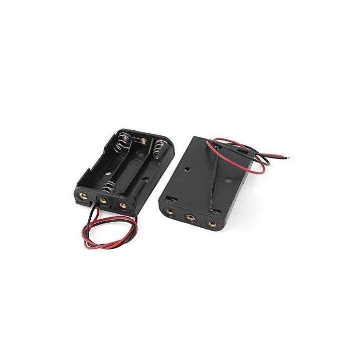 Portapilas con cable para 3 pilas AAA o LR03 de 1,5 V