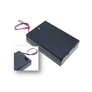 Caja portapilas para 3 pilas AA o LR06 con interruptor