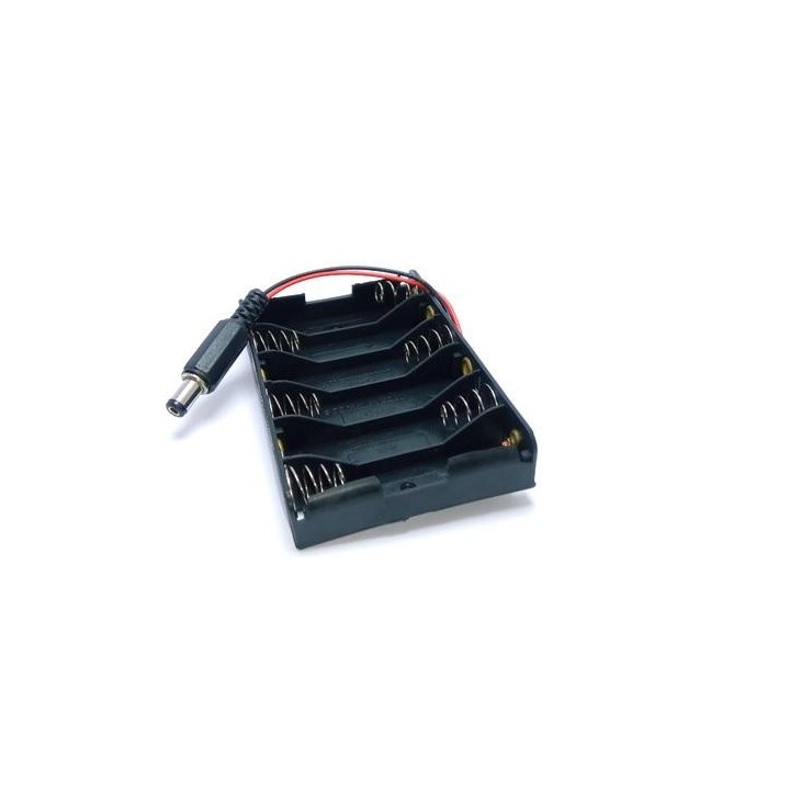 Portapilas con cable para 6 pilas AA o LR6 de 1,5 V