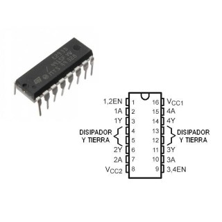 L293D DIP-16 drive motores puente H