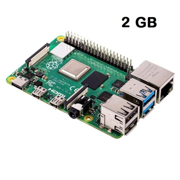 Raspberry Pi 4 Model B quad-core Cortex-A72 (ARM v8) 1,50GHz, 2GB RAM