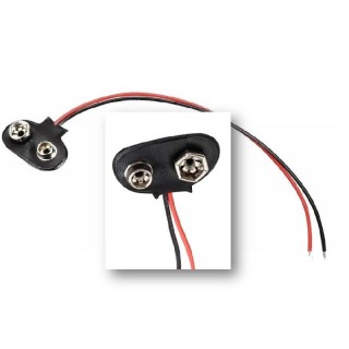 Conectores de clip para pila estándar de 9 voltios