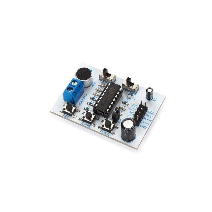 Módulo grabador y reproductor de voz ISD1820compatible con Arduino