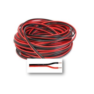 Cable multifilar rojo y negro 2 x 0.50mm²  por metro