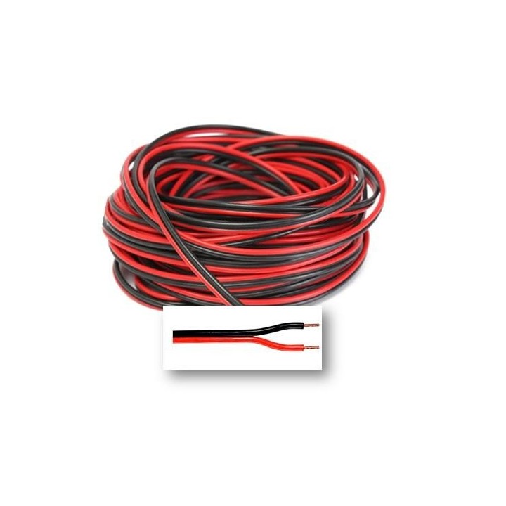 Cable multifilar rojo y negro 2 x 0.50mm²  por metro