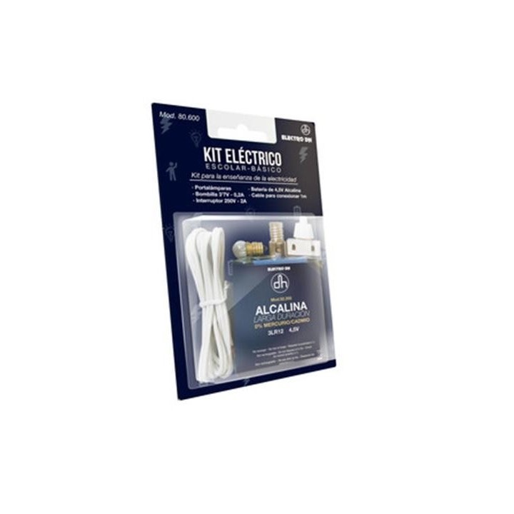 Kit escolar eléctrico básico circuito eléctrico simple