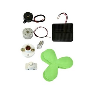 Kit escolar eléctrico-solar básico con bombilla, motor, hélices y zumbador