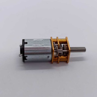 Motor reductor N20 de eje roscado 10 mm con engranajes metálicos a 30 RPM