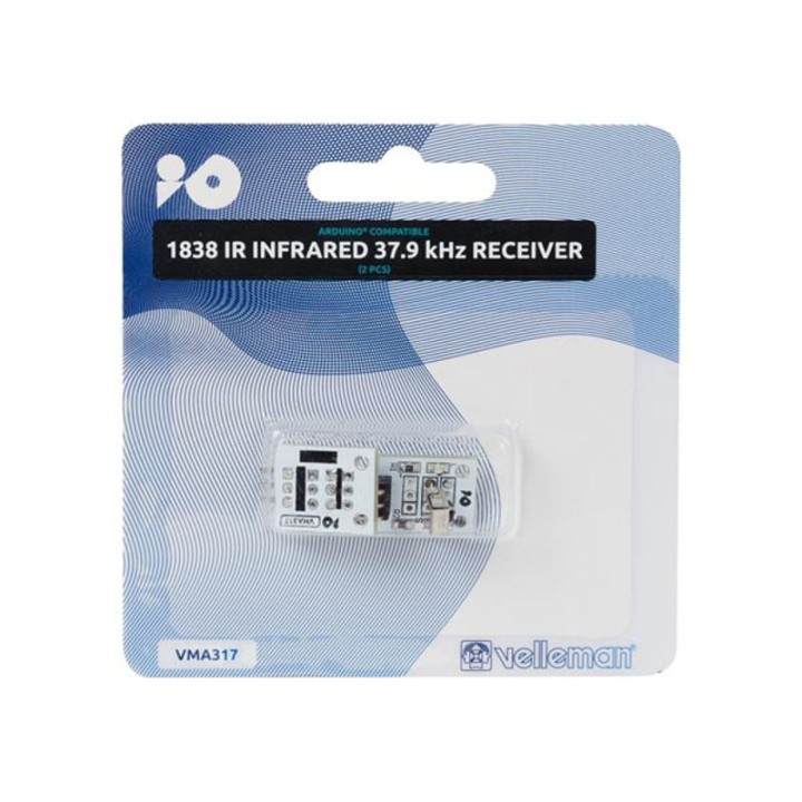 Receptor de infrarrojos 1838 37.9 khz compatible con Arduino (2 uds.)